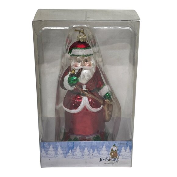 2012 Jim Shore Holiday Living Dashaway Santa Glass Christmas Ornament 0388664 - Picture 1 of 10